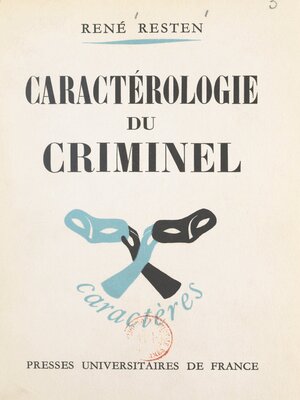 cover image of Caractérologie du criminel